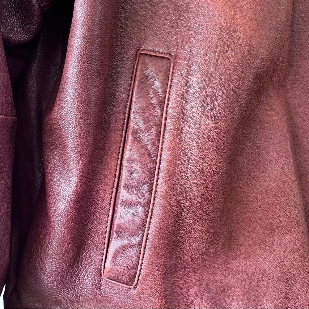 Vintage Members Only By Europe Craft Brown Leather Men’s Bomber Jacket Size 44 L - Picture 8 of 16